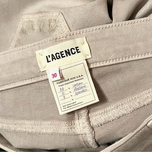 NEW L'AGENCE Margot High Waist Ankle Crop Glitter Coated Denim Skinny Jeans 30 - Picture 9 of 12